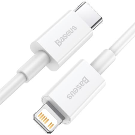 Кабель Baseus Superior Series Fast Charging Data Cable Type-C – Lightning PD 20W, 1 м (CATLYS-A02) Белый Кабель Baseus Superior Series Fast Charging Data Cable Type-C – Lightning PD 20W, 1 м (CATLYS-A02) Белый