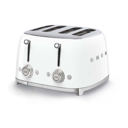 Тостер на 4 ломтика SMEG 50s style (TSF03WHEU) Белый Тостер на 4 ломтика SMEG 50s style (TSF03WHEU) Белый