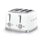 Тостер на 4 ломтика SMEG 50s style (TSF03WHEU) Белый Тостер на 4 ломтика SMEG 50s style (TSF03WHEU) Белый