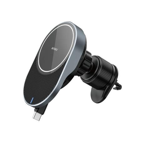 Автомобильный держатель с беспроводной зарядкой WiWU Strong Magnetic Wireless Charging Car Mount + Charging Cable (CH-315) Черный Автомобильный держатель с беспроводной зарядкой WiWU Strong Magnetic Wireless Charging Car Mount + Charging Cable (CH-315) Черный