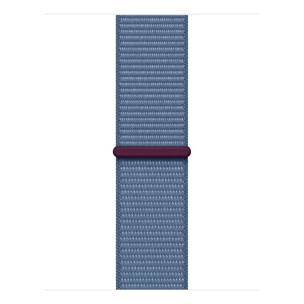 Apple Watch Series 9, 41 мм корпус из алюминия цвета «Silver», ремешок Sport Loop цвета «Winter Blue»