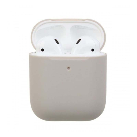 Чехол для Apple AirPods 1/2 Silicone Case Stone White, белый камень Чехол для Apple AirPods 1/2 Silicone Case Stone White, белый камень