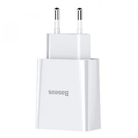 Сетевое зарядное устройство Baseus Speed Mini Dual USB Charger 10,5 Вт TC-012 (CCFS-R02) Белый Сетевое зарядное устройство Baseus Speed Mini Dual USB Charger 10,5 Вт TC-012 (CCFS-R02) Белый