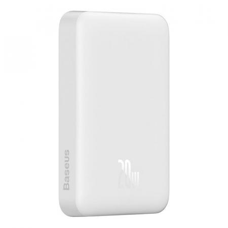 Внешний аккумулятор Baseus Magnetic Wireless Charging power bank с поддержкой беспроводной зарядки 10000mAh 20W (PPCXM10) Белый Внешний аккумулятор Baseus Magnetic Wireless Charging power bank с поддержкой беспроводной зарядки 10000mAh 20W (PPCXM10) Белый
