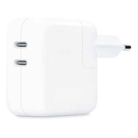 Сетевое зарядное устройство Dual USB-C Port Power Adapter 35 Вт (A2676) Белый Сетевое зарядное устройство Dual USB-C Port Power Adapter 35 Вт (A2676) Белый