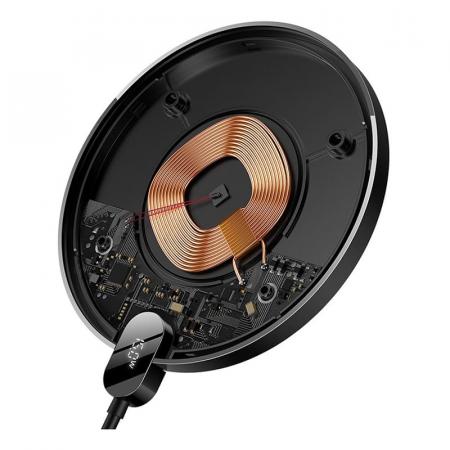 Беспроводное зарядное устройство Baseus Digital LED Display Gen 2 15W CCED000001 (BS-W526) Black, черный Беспроводное зарядное устройство Baseus Digital LED Display Gen 2 15W CCED000001 (BS-W526) Black, черный