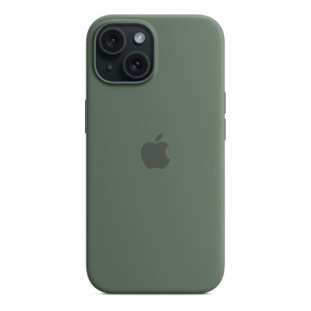 Чехол для Apple iPhone 15 Silicone Case с MagSafe Cypress, зеленый Чехол для Apple iPhone 15 Silicone Case с MagSafe Cypress, зеленый