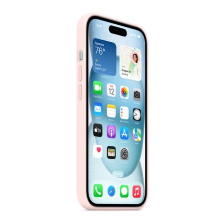 Чехол для Apple iPhone 15 Silicone Case с MagSafe Pink, розовый Чехол для Apple iPhone 15 Silicone Case с MagSafe Pink, розовый