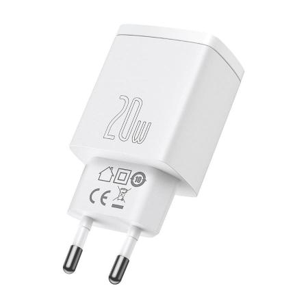 Зарядное устройство Baseus Compact Quick Charger U+C 20W EU (CCXJ-B02) Белый