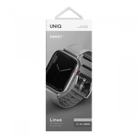 Ремешок UNIQ для Apple Watch 38/40/41 мм Linus Airosoft silicone strap (41MM-LINUSGRY) Серый Ремешок UNIQ для Apple Watch 38/40/41 мм Linus Airosoft silicone strap (41MM-LINUSGRY) Серый