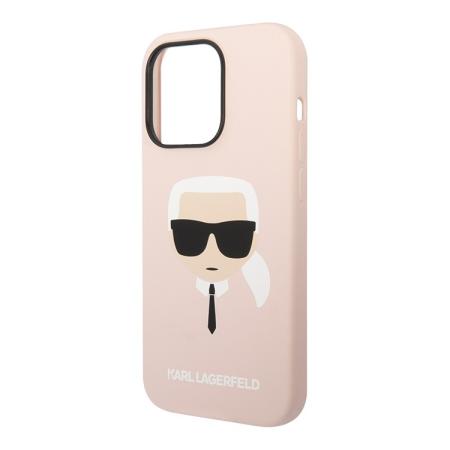Чехол Karl Lagerfeld для iPhone 14 Pro с MagSafe Liquid silicone Karl's head Hard (KLHMP14LSLKHLP) Розовый Чехол Karl Lagerfeld для iPhone 14 Pro с MagSafe Liquid silicone Karl's head Hard (KLHMP14LSLKHLP) Розовый