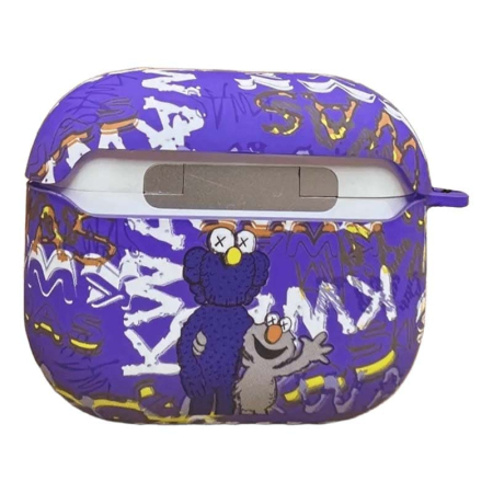 Чехол для AirPods 3 COQUE POUR Фиолетовый с рисунком KWAS Чехол для AirPods 3 COQUE POUR Фиолетовый с рисунком KWAS