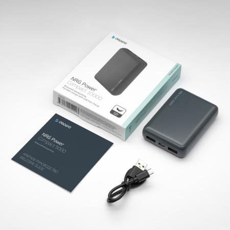 Внешний аккумулятор Deppa NRG Power 10000mAh, 2.1A, 2xUSB (33550) Черный Внешний аккумулятор Deppa NRG Power 10000mAh, 2.1A, 2xUSB (33550) Черный