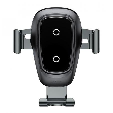 Автомобильный держатель с беспроводной зарядкой Baseus Metal Wireless Charger Gravity Car Mount (WXYL-B0A) Черный Автомобильный держатель с беспроводной зарядкой Baseus Metal Wireless Charger Gravity Car Mount (WXYL-B0A) Черный