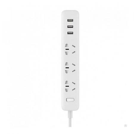 Удлинитель Xiaomi Mi Power Strip 3, 1,8 м, 10А / 2500 Вт, 3 розетки (XMCXB01QM) Белый Удлинитель Xiaomi Mi Power Strip 3, 1,8 м, 10А / 2500 Вт, 3 розетки (XMCXB01QM) Белый