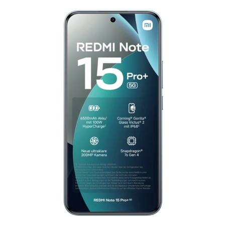 Xiaomi Redmi Note 15 Pro+ 5G 12/256Gb Glacier Blue, голубой