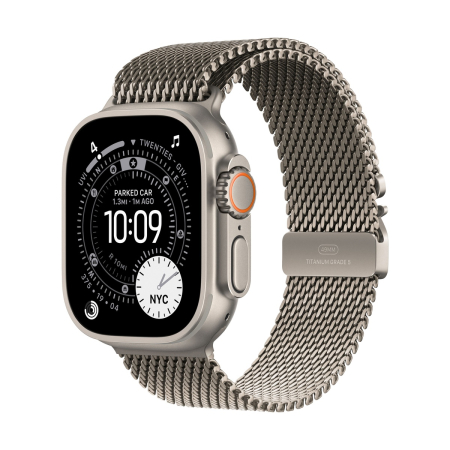 Apple Watch Ultra 3 (2025), 49 мм корпус из титана цвета «Natural», ремешок Titanium Milanese Loop размера M цвета «Natural» Apple Watch Ultra 3 (2025), 49 мм корпус из титана цвета «Natural», ремешок Titanium Milanese Loop размера M цвета «Natural»