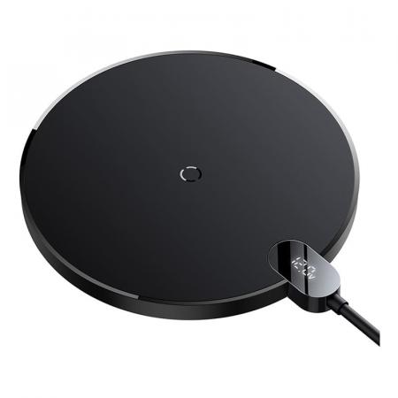 Беспроводное зарядное устройство Baseus Digital LED Display Gen 2 15W CCED000001 (BS-W526) Black, черный Беспроводное зарядное устройство Baseus Digital LED Display Gen 2 15W CCED000001 (BS-W526) Black, черный