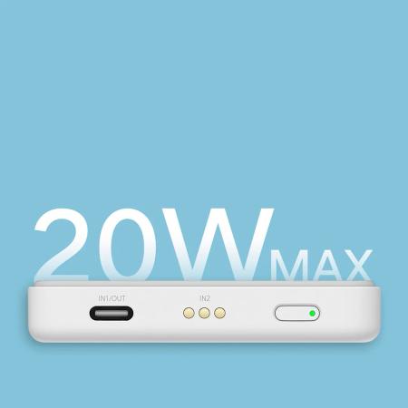 Магнитный беспроводной аккумулятор Xiaomi Magnetic Wireless Power Bank на подставке (P05ZM) Белый Магнитный беспроводной аккумулятор Xiaomi Magnetic Wireless Power Bank на подставке (P05ZM) Белый