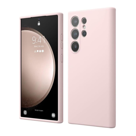 Чехол Silicone Cover для Samsung Galaxy S24 Ultra Светло-розовый Чехол Silicone Cover для Samsung Galaxy S24 Ultra Светло-розовый