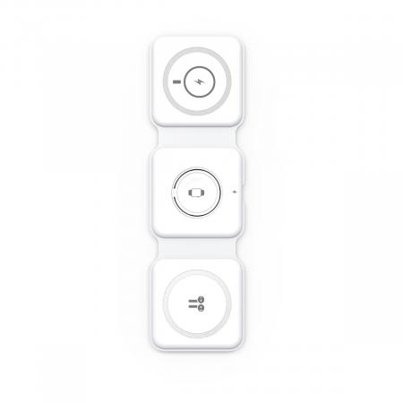 Беспроводное зарядное устройство WiWU Power Air 3в1 (M6) White, белый Беспроводное зарядное устройство WiWU Power Air 3в1 (M6) White, белый