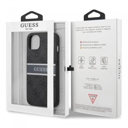 Чехол Guess для iPhone 13 PU Saffiano with metal logo Hard (GUHCP13MPSASBGR) Серый Чехол Guess для iPhone 13 PU Saffiano with metal logo Hard (GUHCP13MPSASBGR) Серый