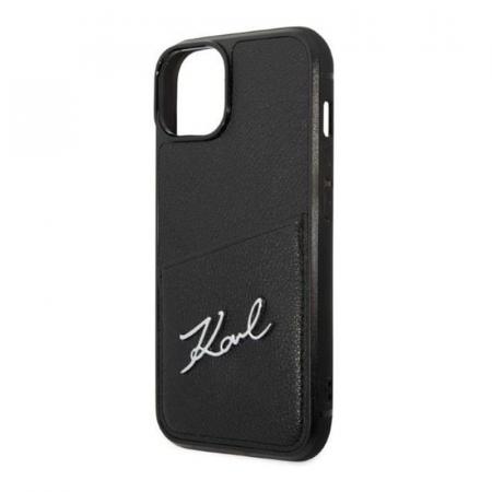 Чехол Karl Lagerfeld для iPhone 14 PU with Cardslot Signature logo Hard (KLHCP14SCSSK) Черный Чехол Karl Lagerfeld для iPhone 14 PU with Cardslot Signature logo Hard (KLHCP14SCSSK) Черный