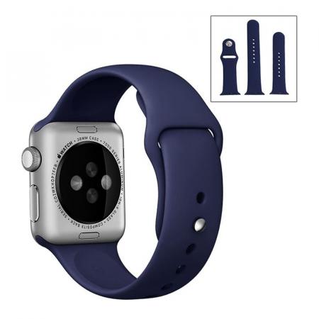 Силиконовый ремешок для Apple Watch 38/40 мм Темно-синий Силиконовый ремешок для Apple Watch 38/40 мм Темно-синий