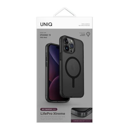 Чехол для iPhone 15 Pro Max с MagSafe UNIQ Lifepro Xtreme AF Frost Smoke (IP6.7P(2023)-LXAFMSMK) Черный Чехол для iPhone 15 Pro Max с MagSafe UNIQ Lifepro Xtreme AF Frost Smoke (IP6.7P(2023)-LXAFMSMK) Черный