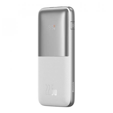 Внешний аккумулятор Baseus Bipow Pro Digital Display Fast Charge 10000mAh 20W с кабелем USB - Type-C, 3A, 0,3 м PPBD2-1020 (PPBD040102) Белый Внешний аккумулятор Baseus Bipow Pro Digital Display Fast Charge 10000mAh 20W с кабелем USB - Type-C, 3A, 0,3 м PPBD2-1020 (PPBD040102) Белый